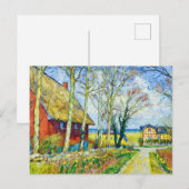 Impressionist Village Scene in Ahrenshoop on the D Briefkaart (Voorkant / Achterkant)