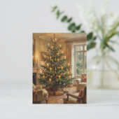 Impressionist Vintage Christmas Monet-Style Art Briefkaart (Staand voorkant)
