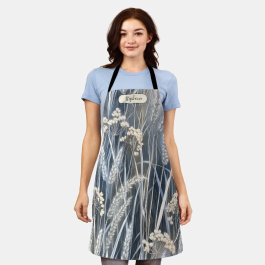 Impressionist Wheat Field Wildflower Personalized Schort (Gedragen)