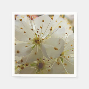 Impressionist Wild Plum Blossoms Floral Decoupage Servet