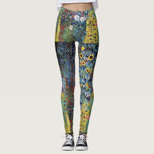 Impressionist Wildbloemen Leggings (Voorkant)