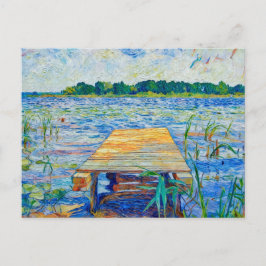 Impressionist Wooden Pier at Ferch on the Schwielo Briefkaart