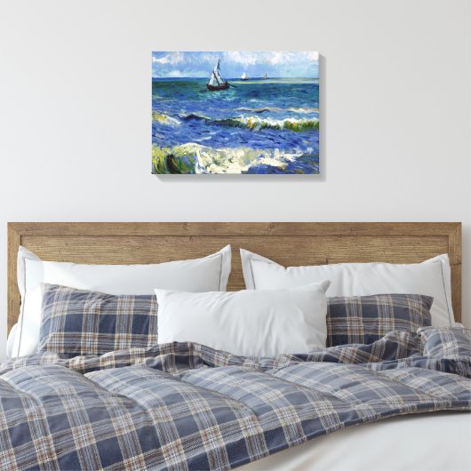 Impressionist Zeilboot op het Ocean Waves Canvas (Insitu (Slaapkamer))