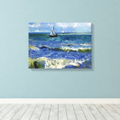 Impressionist Zeilboot op het Ocean Waves Canvas (Insitu (Houten vloer))