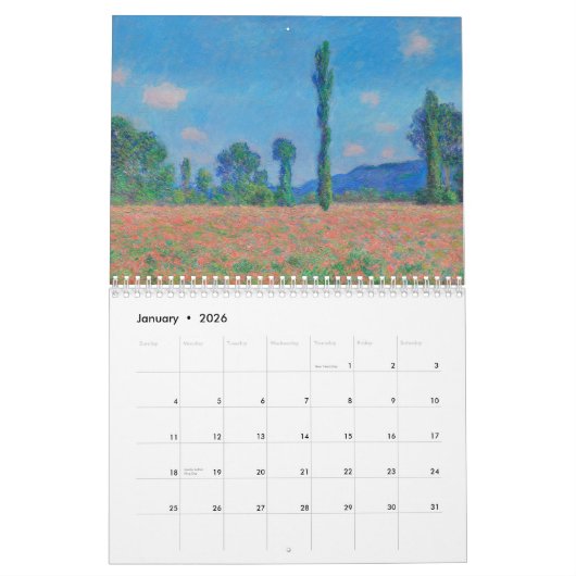 Impressionisten - Masterstuk schilderijen Kalender (Jan 2026)
