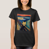 Impressionistic Cat Screaming Impressionism Cats P T-shirt (Voorkant)