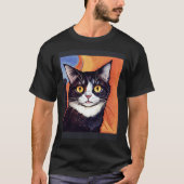 Impressionistic  Cat Screaming Impressionism Cats  T-shirt (Voorkant)