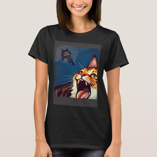 Impressionistic  Cat Screaming Impressionism Cats T-shirt (Voorkant)