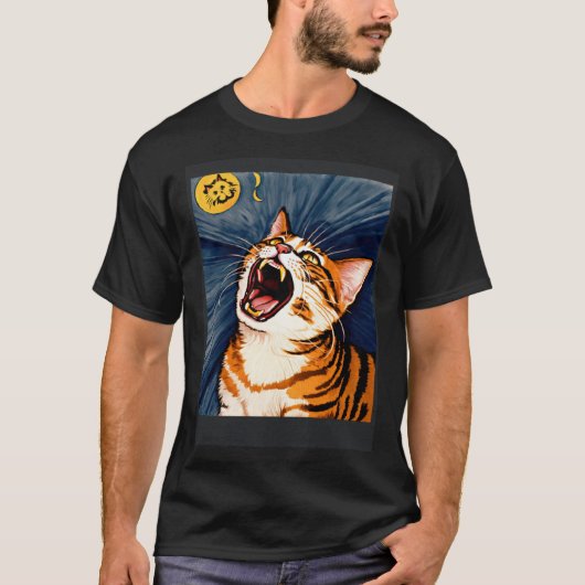 Impressionistic Cat Screaming Impressionism Cats T-shirt (Voorkant)