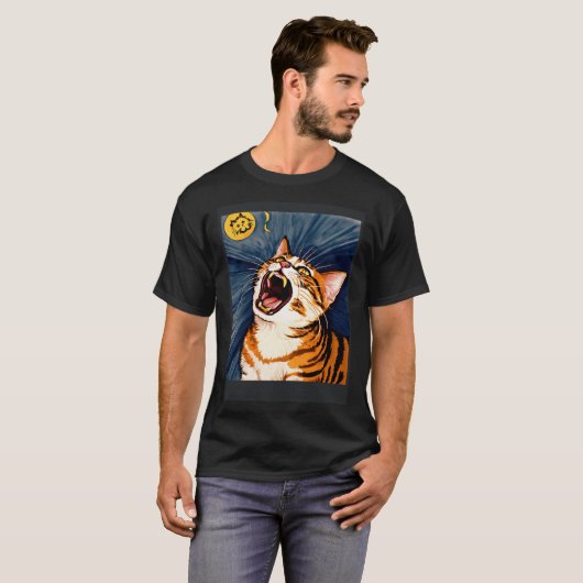 Impressionistic  Cat Screaming Impressionism Cats  T-shirt (Voorkant volledig)