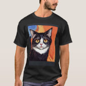 Impressionistic  Cat Screaming Impressionism Cats  T-shirt (Voorkant)