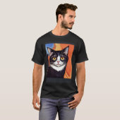 Impressionistic Cat Screaming Impressionism Cats T-shirt (Voorkant volledig)