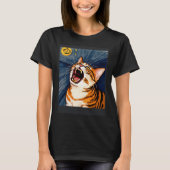 Impressionistic  Cat Screaming Impressionism Cats  T-shirt (Voorkant)