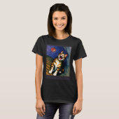 Impressionistic Cat Screaming Impressionism Cats T-shirt (Voorkant volledig)