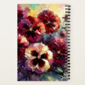 Impressionistic Maroon Pansies Personalized Recipe Notitieboek (Achterkant)