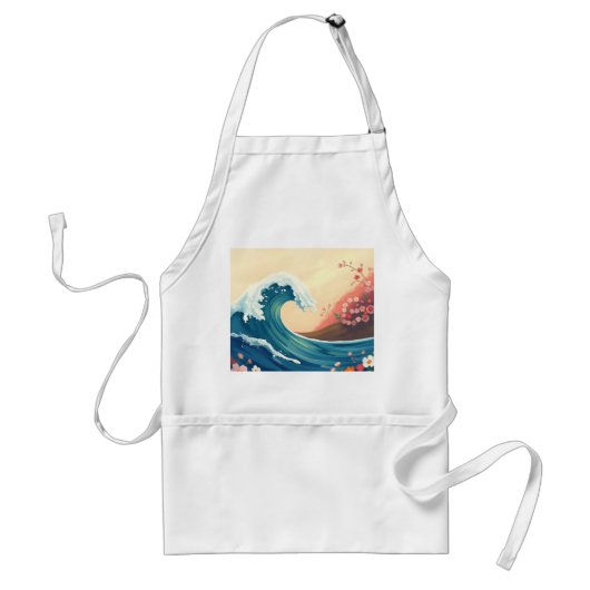 Impressionistic Ocean Wave Standaard Schort (Voorkant)