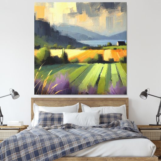 Impressionistisch Abstract Landschap Storm Sinaasa Canvas Afdruk (Insitu (Slaapkamer))