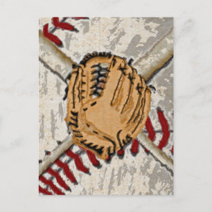 Impressionistisch Baseball-ontwerp Briefkaart