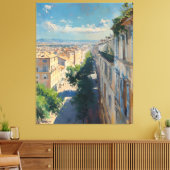 Impressionistisch beeld van Mompellier rond 1906 Canvas Afdruk (Insitu (Woonkamer))