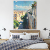 Impressionistisch beeld van Mompellier rond 1906 Canvas Afdruk (Insitu (Slaapkamer))