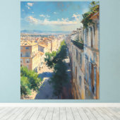 Impressionistisch beeld van Mompellier rond 1906 Canvas Afdruk (Insitu (Houten vloer))