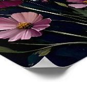 Impressionistisch berglandschap met wilde bloemen poster (Hoek)