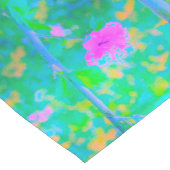 Impressionistisch blauw landschap met roze ventila korte tafelloper (Hoek)