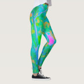 Impressionistisch blauw landschap met roze ventila leggings (Rechts)
