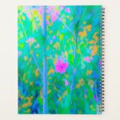 Impressionistisch blauw landschap met roze ventila planner (Achterkant)