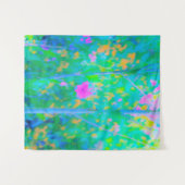 Impressionistisch blauw landschap met roze ventila wandkleed (Voorkant (horizontaal))