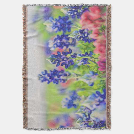 Impressionistisch blauweontwerp deken (Voorkant Verticaal)