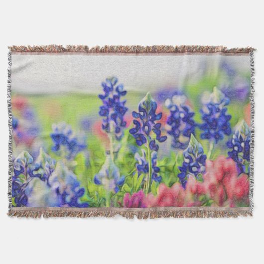 Impressionistisch blauweontwerp deken (Voorkant)