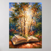 Impressionistisch bos uit de pagina's Boekliefhebb