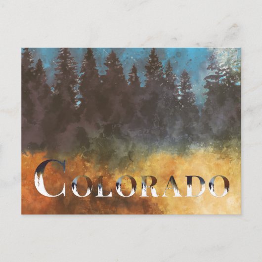 Impressionistisch Colorado-gebergte Briefkaart (Voorkant)