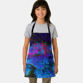 Impressionistisch Donkerblauw en rood tuinlandscha Schort (Insitu)