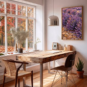 Impressionistisch dorpscanvasprint uit Toscane Poster