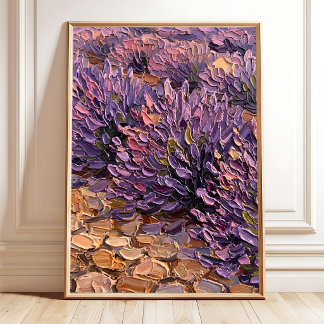 Impressionistisch dorpscanvasprint uit Toscane Poster