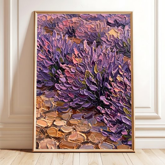 Impressionistisch dorpscanvasprint uit Toscane Poster