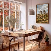 Impressionistisch dorpsmuurkunst Tuscane Canvaspri Poster