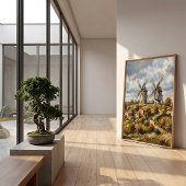 Impressionistisch dorpsmuurkunst Tuscane Canvaspri Poster