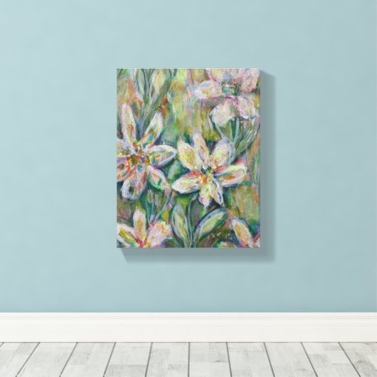 Impressionistisch Floral Painting Canvas 8"x10"x2. (Insitu (Houten vloer))