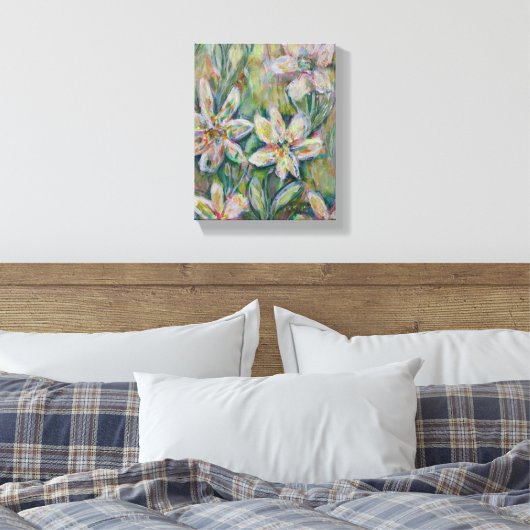 Impressionistisch Floral Painting Canvas 8"x10"x2. (Insitu (Slaapkamer))