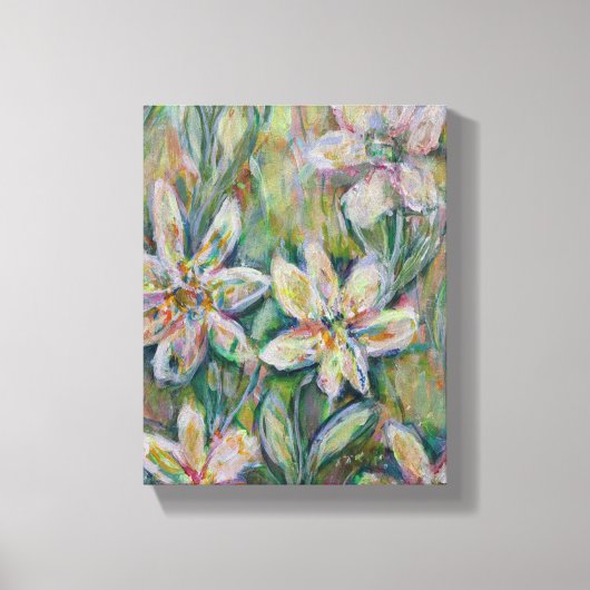 Impressionistisch Floral Painting Canvas 8"x10"x2. Afdruk (Voorkant)
