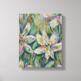 Impressionistisch Floral Painting Canvas 8"x10"x2. Afdruk