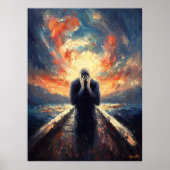 Impressionistisch geïnspireerd De Schreeuw Poster (Voorkant)