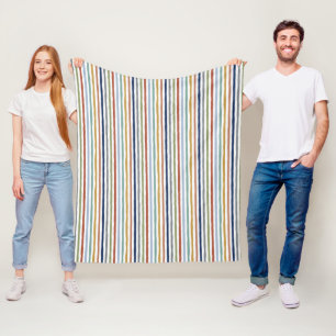 Impressionistisch geïnspireerde kleuren handgeteke fleece deken