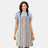 Impressionistisch geïnspireerde kleuren handgeteke schort (Gedragen)