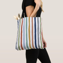 Impressionistisch geïnspireerde kleuren handgeteke tote bag