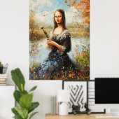 Impressionistisch geïnspireerde Mona Lisa Poster (Thuiskantoor)
