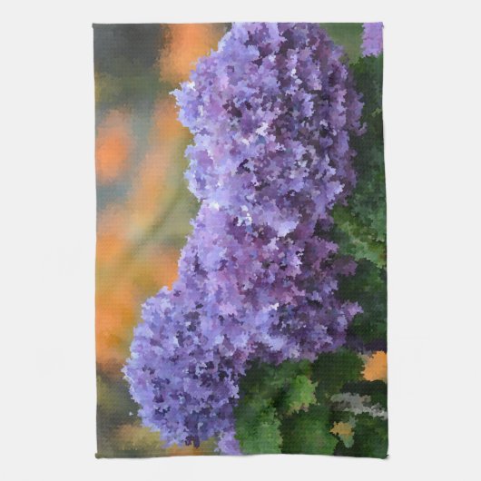 Impressionistisch Hydrangea Dish Towel Theedoek (Verticaal)